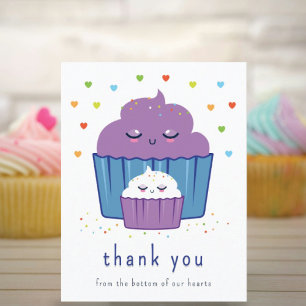 Mum & Baby Cupcake Thank You Card