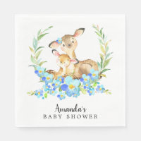 Mum & Baby Deer Boys Shower Paper Napkins
