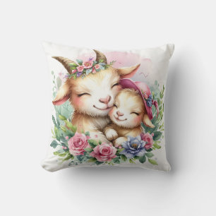 Mum & Baby Goat Cushion