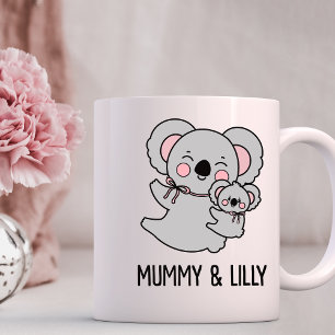 Mum & Baby koala , Personalised Matching Family Coffee Mug