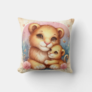 Mum & Baby Lion Cushion