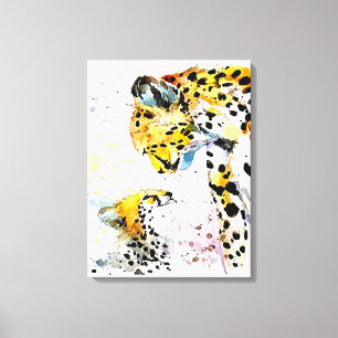 Mum Baby Lion Family Gift,Mum Daughter Birthday Canvas Print