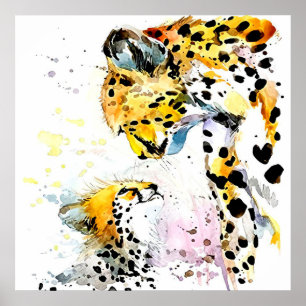 Mum Baby Lion Family Gift,Mum Daughter Birthday Poster