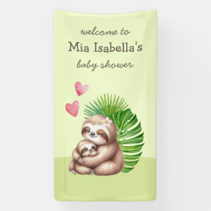 Mum & Baby Sloth - Baby Shower Welcome Banner