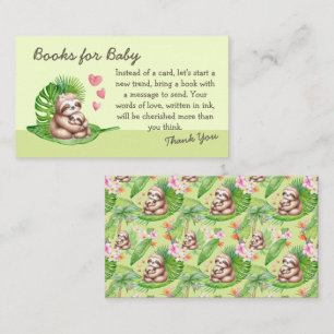 Mum & Baby Sloth Books for Baby - Baby Shower Card