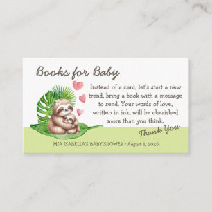 Mum & Baby Sloth - Books For Baby Enclosure Card