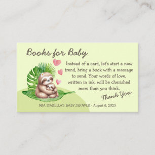 Mum & Baby Sloth - Books For Baby Enclosure Card