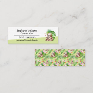 Mum & Baby Sloth Mummy Playdate Mini Calling Card