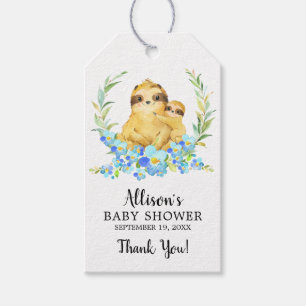 Mum & Baby Sloth Shower Favour Gift Tag