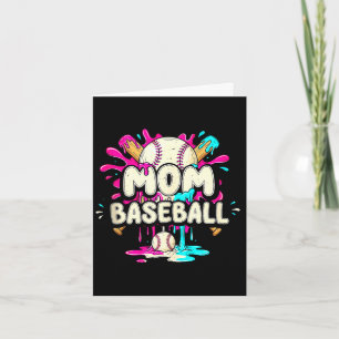 Mum baseball ice cream drip graphic mothers day card
