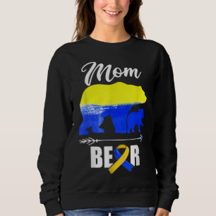 Mum Bear Trisomy 21 Down Syndrome Awareness Day Ma Sweatshirt