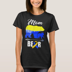 Mum Bear Trisomy 21 Down Syndrome Awareness Day Ma T-Shirt