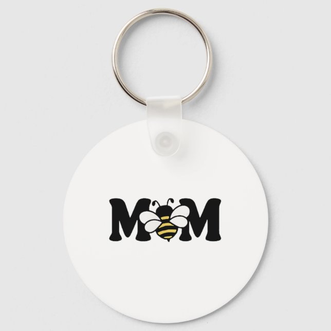 Mum Bee Cute Beekeeping 1st Birthday Matching Fami Key Ring (Front)