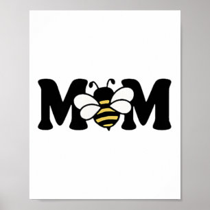 Mum Bee Cute Beekeeping 1st Birthday Matching Fami Poster