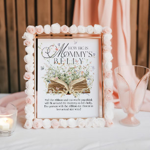 Mum Belly New Chapter Book Theme Wildflower Poster