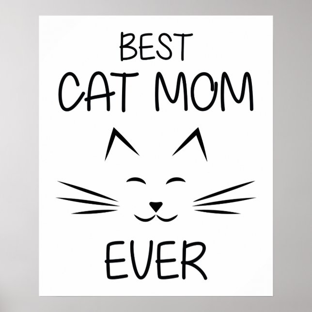 Mum - Best Cat Mum ever Poster (Front)