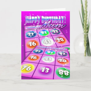Mum Bingo Crazy Birthday Card