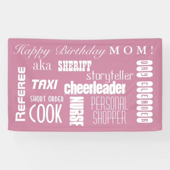 Mum Birthday Banner (Horizontal)