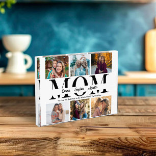 Mum Birthday Gifts from Daughter Custom Acrylic Photo Block