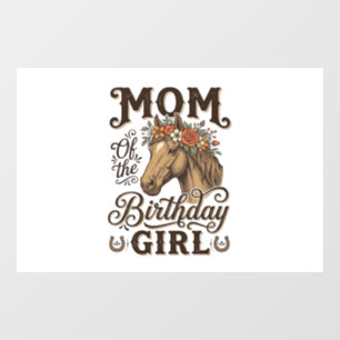 Mum Birthday Girl Floral Horse Western Vintage Shi