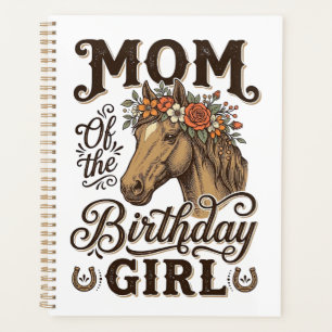 Mum Birthday Girl Floral Horse Western Vintage Shi Planner