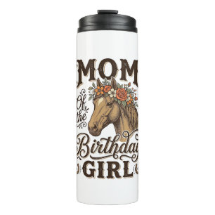 Mum Birthday Girl Floral Horse Western Vintage Shi Thermal Tumbler