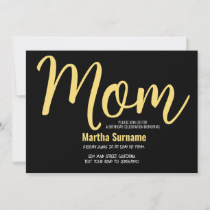 Mum Birthday Simple Mothers day Party Invitation