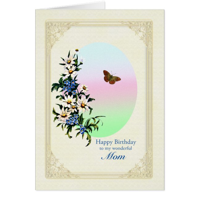 Mum Birthday with Flowers (Front)