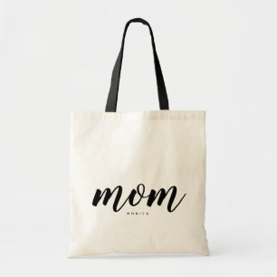 Mum Black and White Minimalist Tote Bag