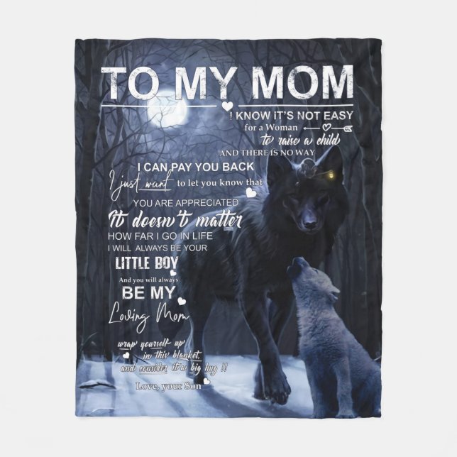 Mum Blanket To My Mum I Know It’s Not Easy For (Front)