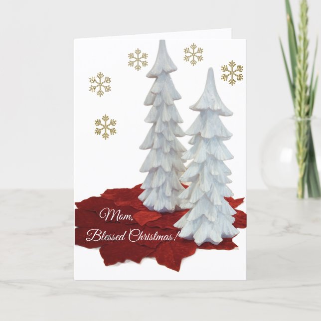 Mum, Blessed Christmas, Folded Greeting Card (Front)