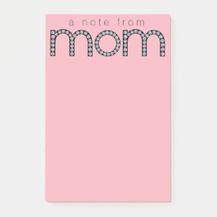 Mum bling Post-It note pad
