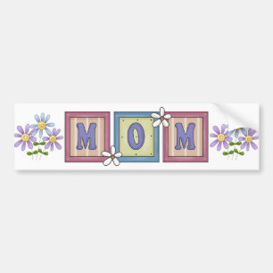 Mum Blocks Bumper Sticker