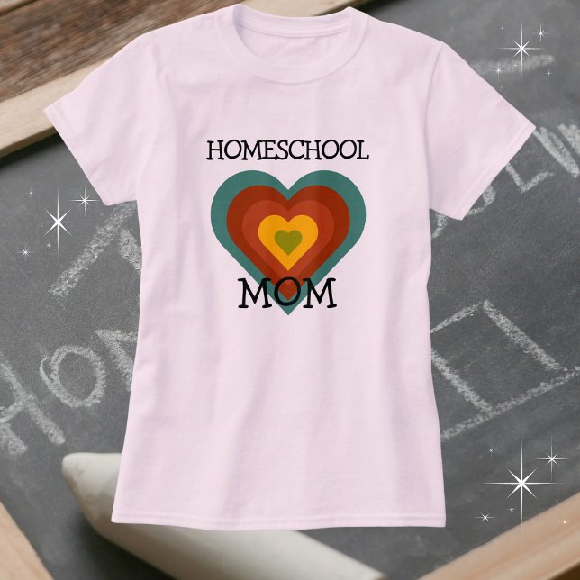 Mum | BOHO "Homeschool" Mum T-Shirt (Personalize text to your needs. Avail in multiple styles, sizes and colors. Different graphics too!)