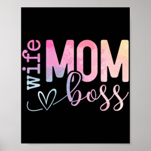 Mum Boss Funny Mothers Day Poster