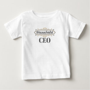 Mum Boss Gift Stay At Home Mum Household CEO Gift Baby T-Shirt