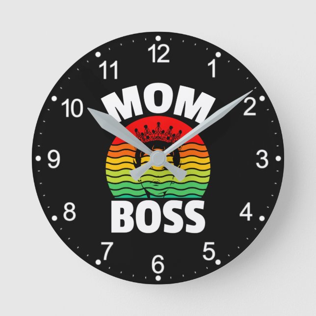 Mum Boss Mother’s Day Gift-66620 Round Clock (Front)