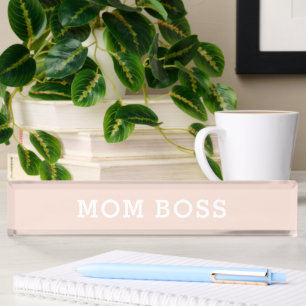 Mum Boss Peachy Premium Desk Sign