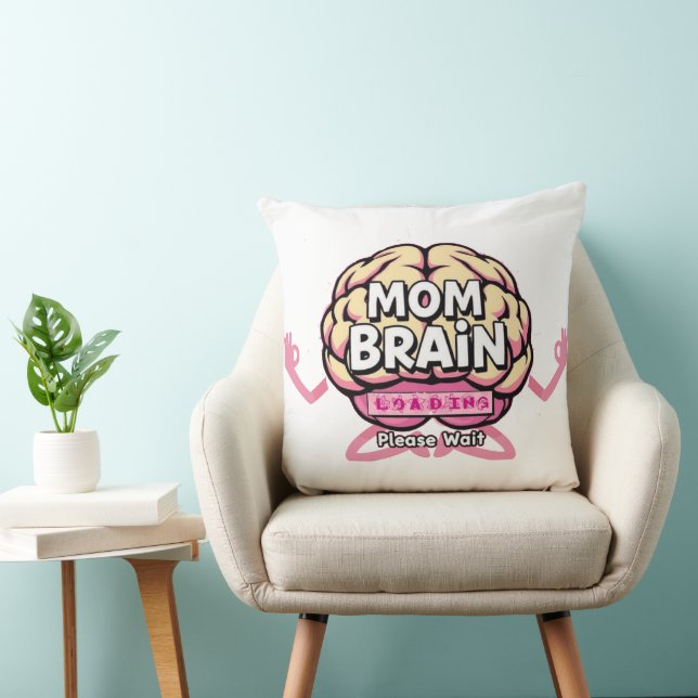 Mum Brain Loading Funny Motherhood Design Cushion (Chair)