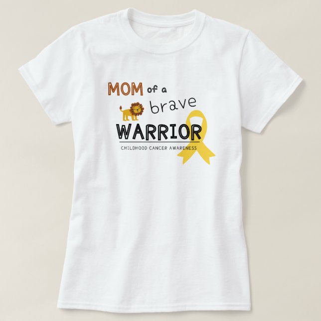 mum brave warrior cancer lion womens T-Shirt (Design Front)
