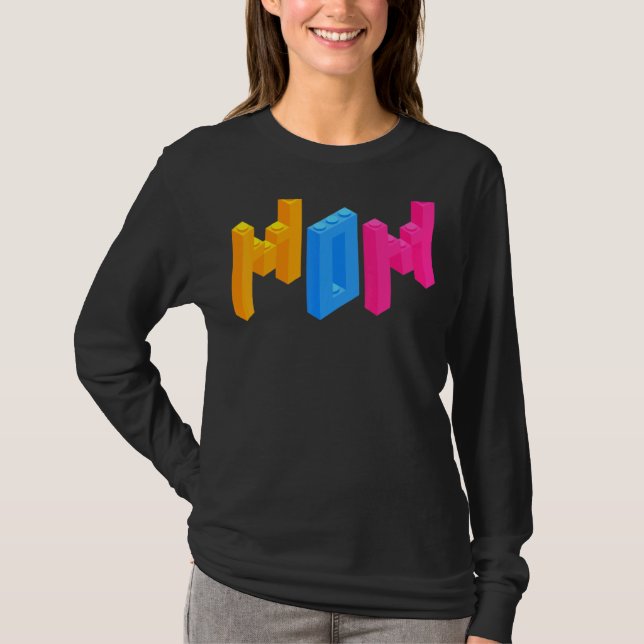 Mum Brick Builder  Blocks Master Builder T-Shirt (Front)