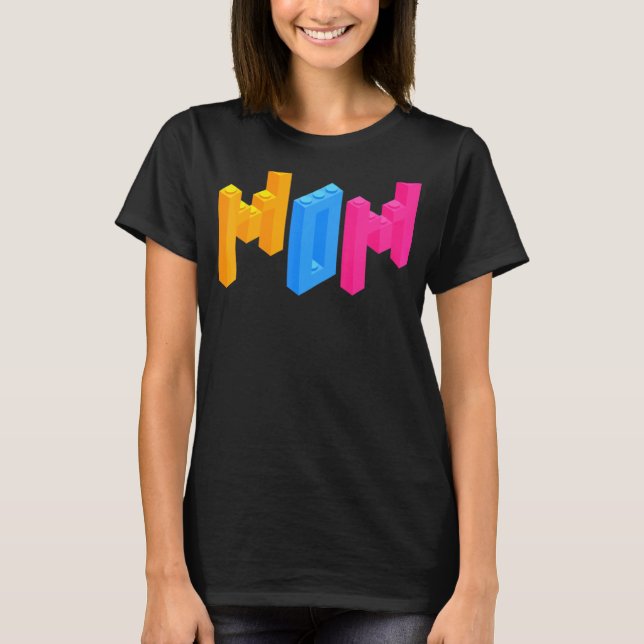 Mum Brick Builder  Blocks Master Builder T-Shirt (Front)