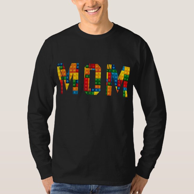 Mum Brick Builder Funny Blocks Master Builder T-Shirt (Front)