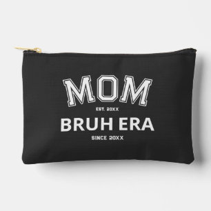 Mum Bruh Era Custom Year White Logo Black Accessory Pouch