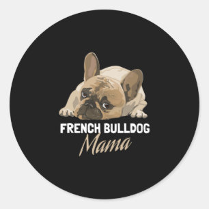 Mum Bulldog Bull Dog Lovers Classic Round Sticker