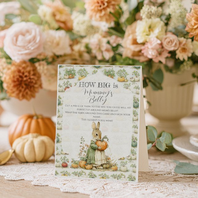 Mum Bunny and pumpkin Baby Shower Guessing Game (Creator Uploaded)