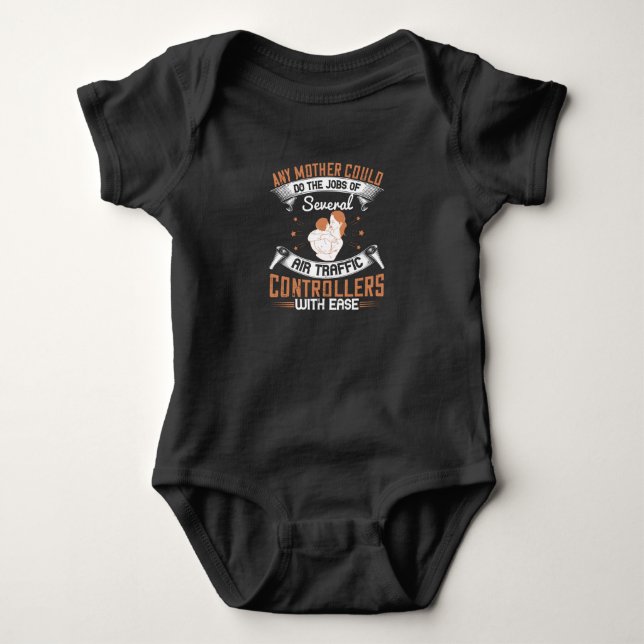 Mum - Busy like Air Traffic Controllers Baby Bodysuit (Front)