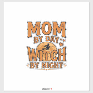 Mum By Day Witch By Night Halloween Shirt Design_1