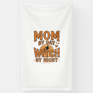 Mum By Day Witch By Night Halloween Shirt Design_1 Banner