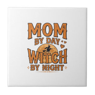 Mum By Day Witch By Night Halloween Shirt Design_1 Tile